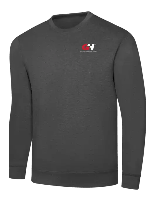 Charcoal 7.8 oz Ring Spun Crew Sweatshirt w/G&H Logo