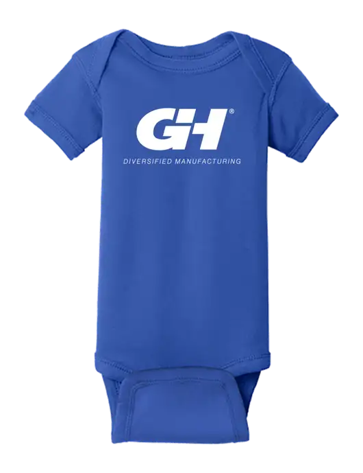 Rabbit Skins Royal Infant Short Sleeve Baby Rib Bodysuit w/G&H Logo