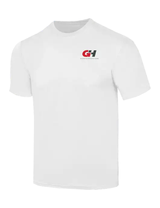 Simply Soft White 4.5oz  Poly/Combed Ring Spun Cotton T-Shirt w/G&H Logo