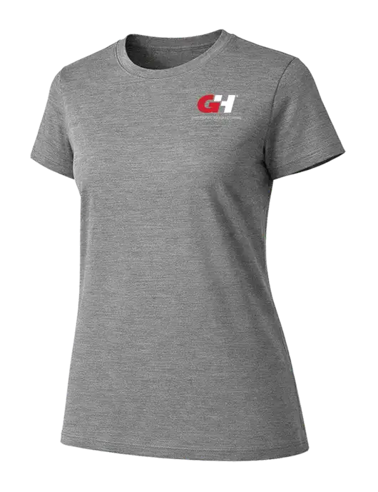 Womens Ring Spun Light Grey Heather 4.5 oz T-Shirt w/G&H Logo