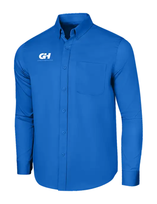 Long Sleeve Royal Blue Superpro React Twill Shirt w/G&H Logo