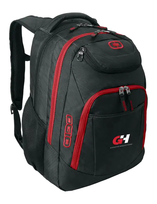 OGIO Dark Grey/Red Excelsior Laptop Backpack w/G&H Logo