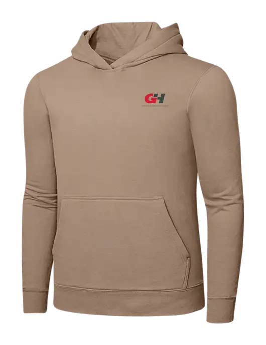 Sand 7.8. oz Ring Spun Hooded Sweatshirt w/G&H Logo