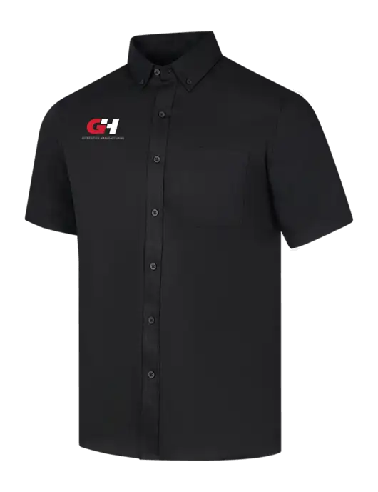Short Sleeve Deep Black Superpro React Twill Shirt w/G&H Logo