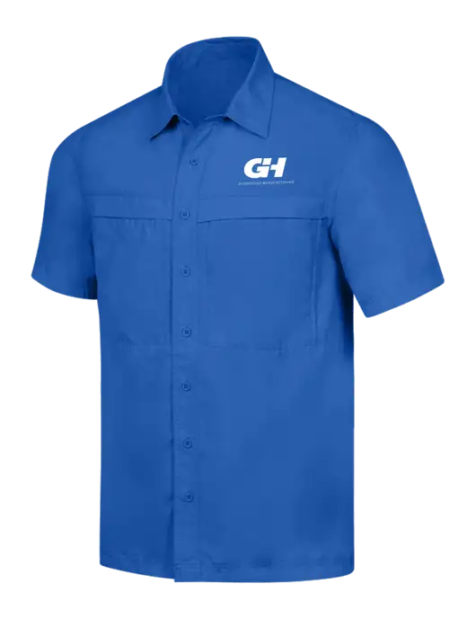 Dark Royal Short Sleeve UV Daybreak Shirt w/G&H Logo