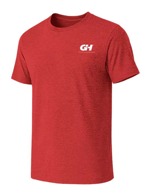 BELLA+CANVAS Heather Red CVC Short Sleeve Tee w/G&H Logo