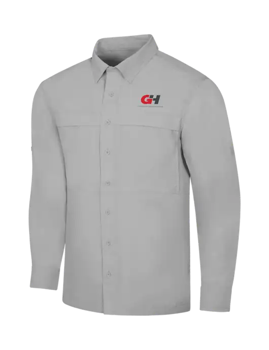 Light Grey Long Sleeve UV Daybreak Shirt w/G&H Logo