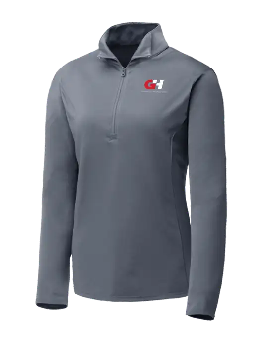 Medium Grey Womens Posicharge Competitor ¼ Zip Pullover w/G&H Logo