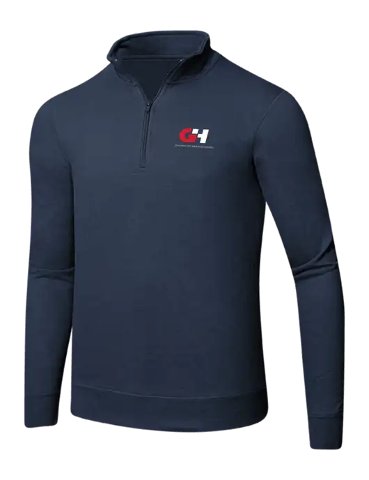 Team Navy 8.5 oz Ring Spun 1/4 Zip Pullover Sweatshirt w/G&H Logo