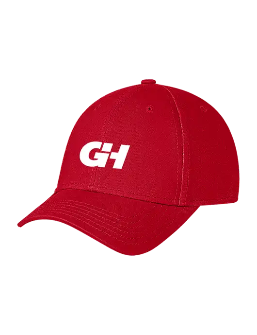 Red Structured Soft Snap Closure Hook & Loop Cap w/G&H Logo