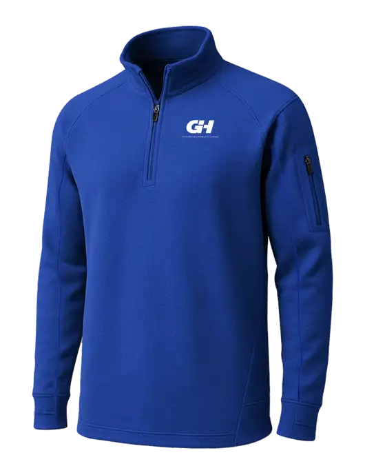 True Royal Tech Fleece 1/4 Zip Pullover w/G&H Logo