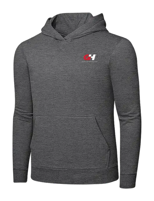 Graphite Heather 7.8. oz Ring Spun Hooded Sweatshirt w/G&H Logo