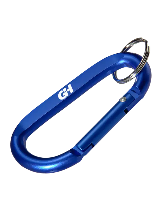 Blue Carabiner & Key Ring w/G&H Logo