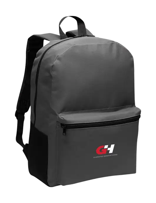 Casual Dark Charcoal Lightweight Laptop Backpack w/G&H Logo