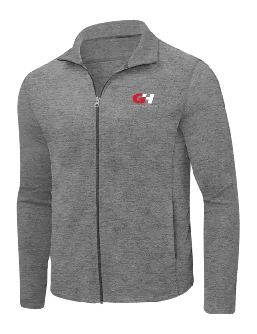 Medium Grey Heather Microfleece Full-Zip Jacket w/G&H Logo