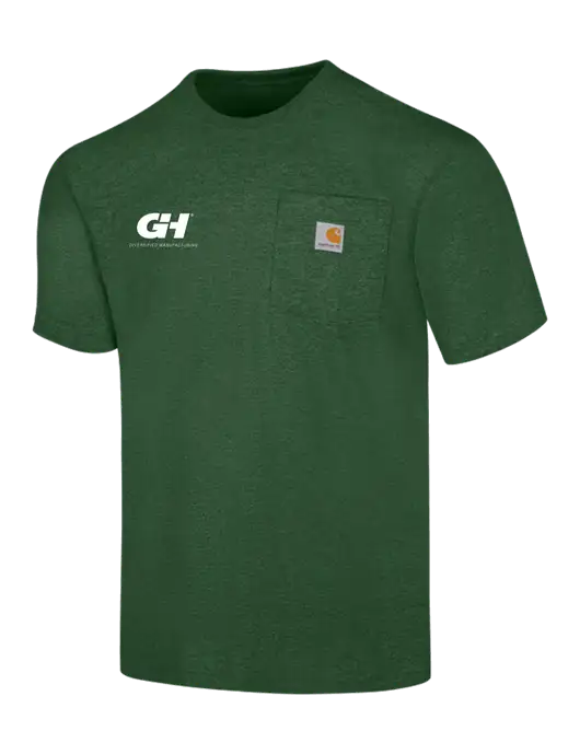 Carhartt Workwear Dark Green Heather Pocket Short Sleeve T-Shirt w/G&H Logo
