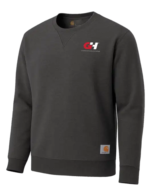 Carhartt Dark Grey Heather Midweight Crewneck Sweatshirt w/G&H Logo