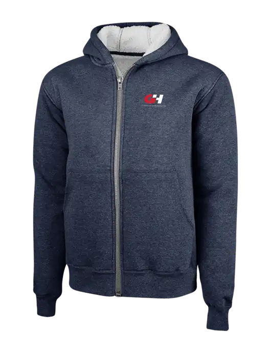 Cornerstone Navy Heavyweight Sherpa Lined Hooded Fleece Jacket w/G&H Logo