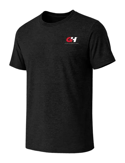 BELLA+CANVAS Black Heather CVC Short Sleeve Tee w/G&H Logo