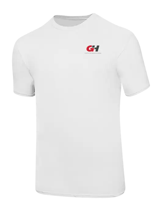 Ring Spun White 4.5 oz T-Shirt w/G&H Logo