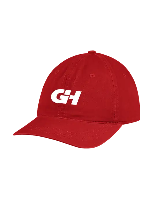 Garment Washed Unstructured Twill Red Cap w/G&H Logo