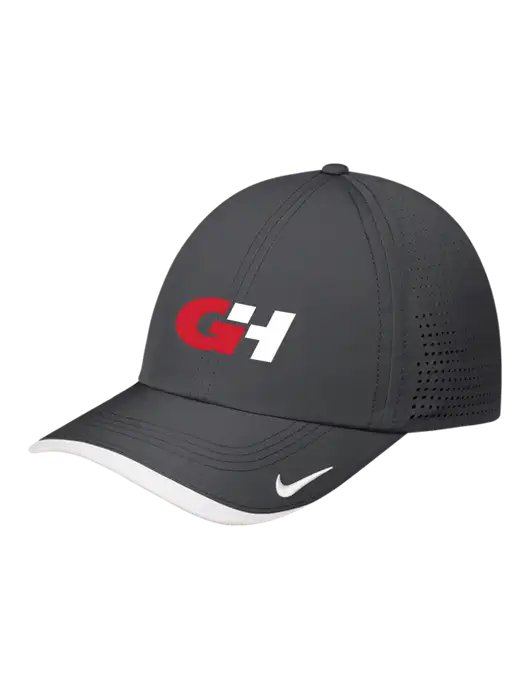 Nike Dark Grey/White Dri-FIT Perforated Performance Cap w/G&H Logo