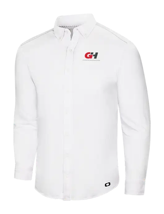 OGIO Bright White Modern Code Stretch Button-Up Shirt w/G&H Logo