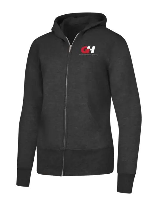 Dark Heather Grey Womens Core Fleece Full-Zip Hooded Sweatshirt w/G&H Logo