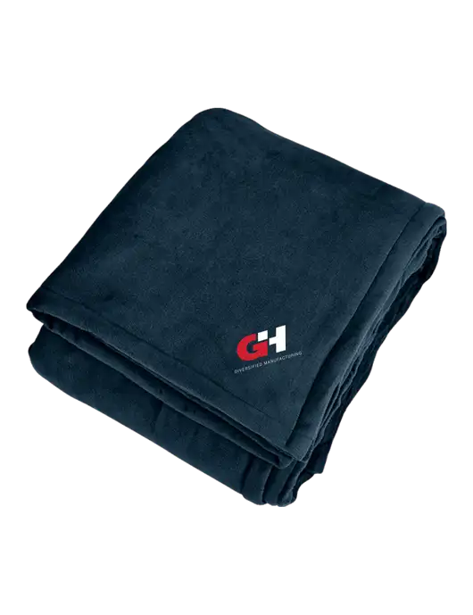 Mountain Lodge Navy Eclipse Blanket w/G&H Logo