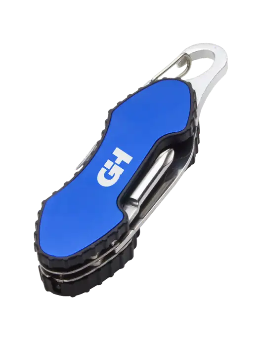Blue 6 in 1 Tool with Carabiner w/G&H Logo