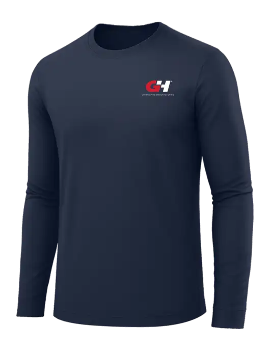Long Sleeve Navy PosiCharge Competitor Tee w/G&H Logo