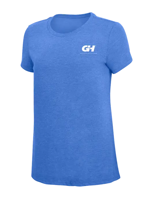 Womens Simply Soft Royal Frost 4.5oz  Poly/Combed Ring Spun Cotton T-Shirt w/G&H Logo