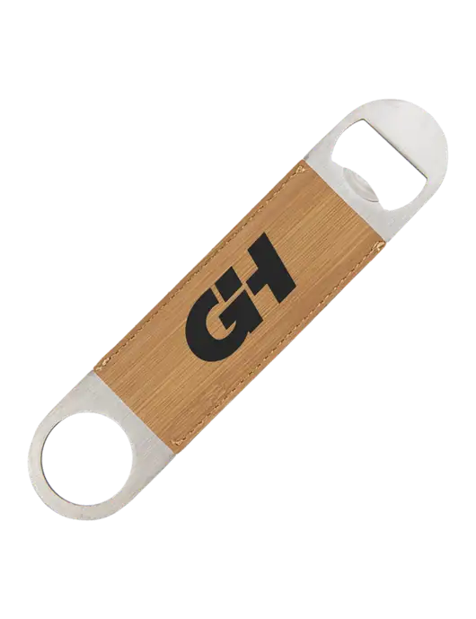 Bamboo Leatherette Bottle Opener w/G&H Logo