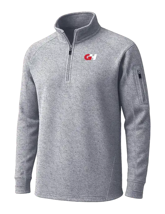 Grey Heather Tech Fleece 1/4 Zip Pullover w/G&H Logo