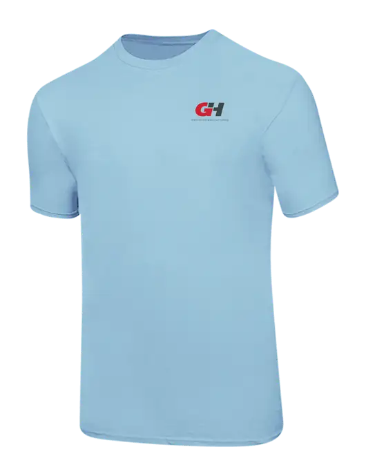 Ring Spun Light Blue 4.5 oz T-Shirt w/G&H Logo