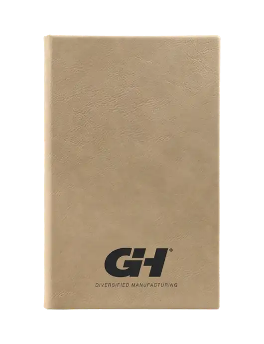 Tan Leatherette 5.25 x 8.25 Journal w/G&H Logo