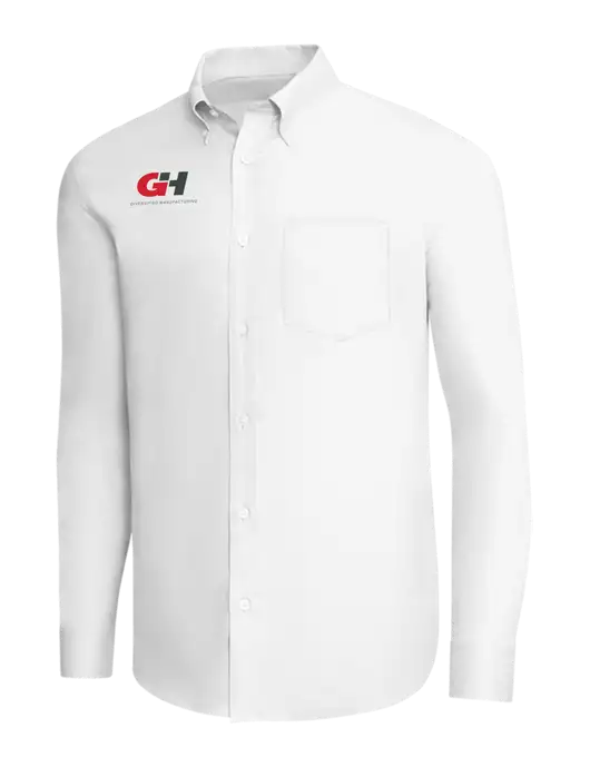 Brooks Brothers White Wrinkle-Free Stretch Pinpoint Shirt w/G&H Logo