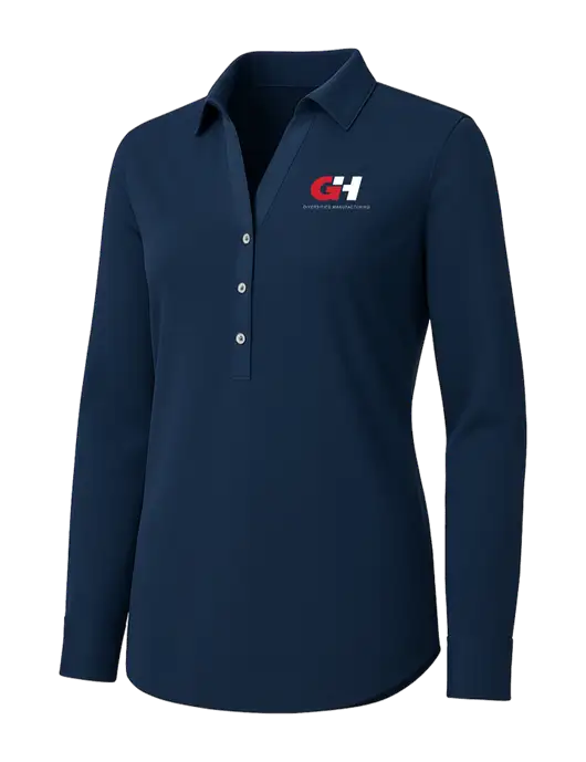 Womens Navy City Stretch Shirt w/G&H Logo
