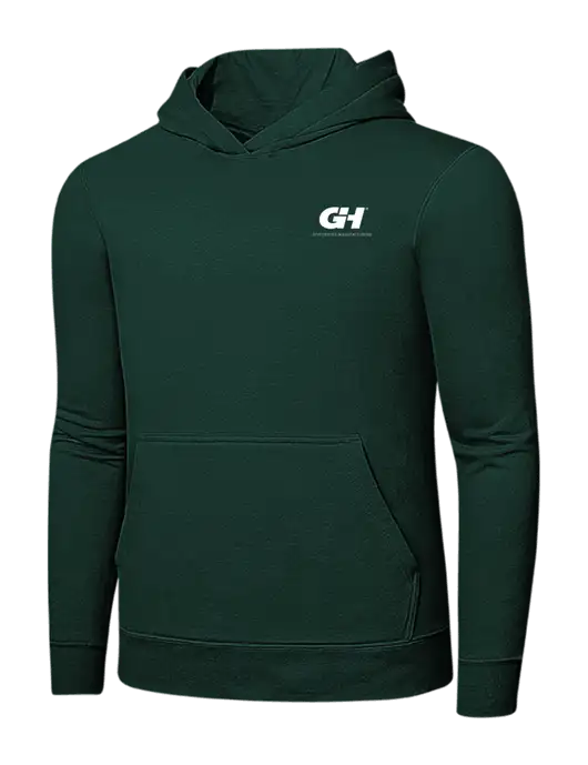 Dark Green 7.8 oz Ring Spun Hooded Sweatshirt w/G&H Logo