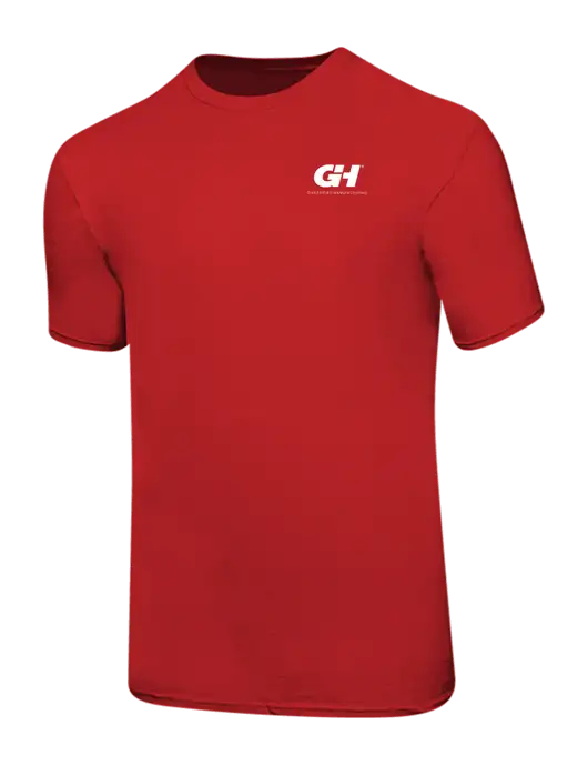 Ring Spun Red 4.5 oz T-Shirt w/G&H Logo