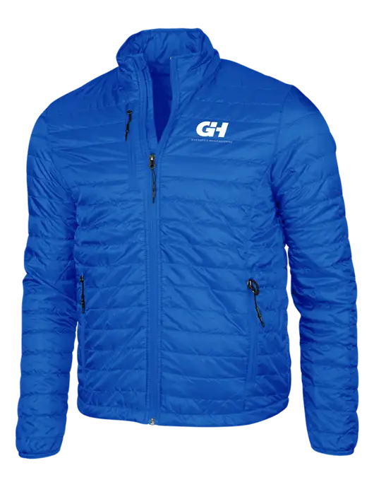 Dark Royal Blue Puffy Packable Jacket w/G&H Logo