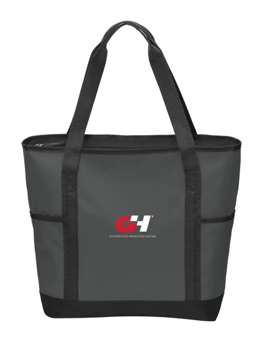 On the Go Charcoal/Black Tote  w/G&H Logo