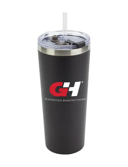 Brighton Black 20 oz Insulated Tumbler & Straw w/G&H Logo