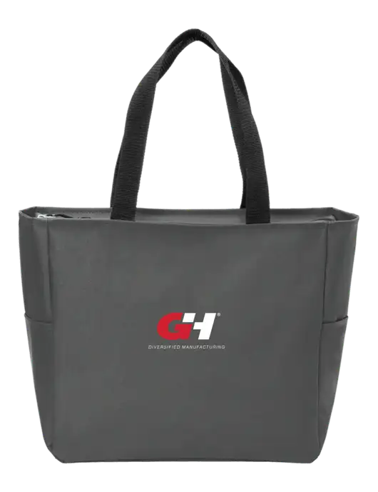 Everyday Charcoal Zip Tote Dark w/G&H Logo
