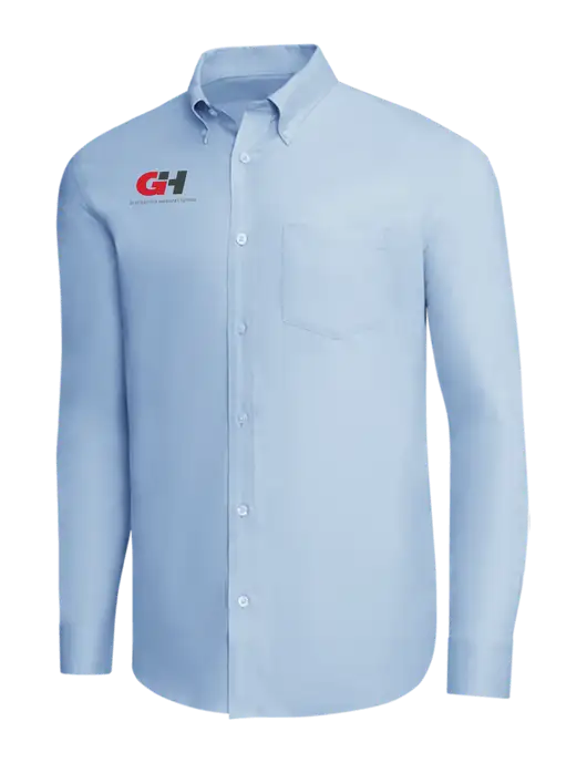 Brooks Brothers Light Blue Wrinkle-Free Stretch Pinpoint Shirt w/G&H Logo
