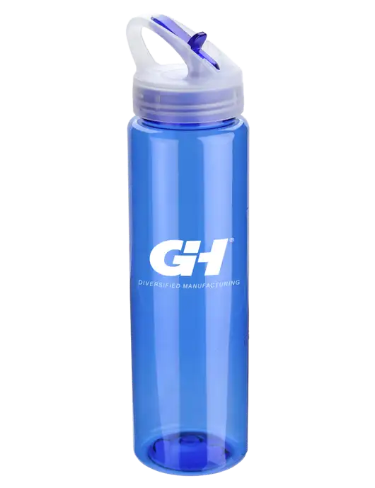 Buddy Blue 32 oz PET Bottle with Flip Lid w/G&H Logo