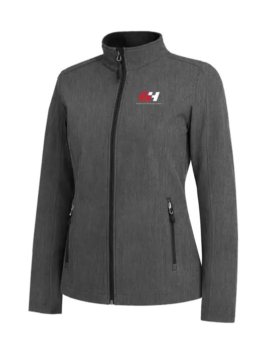 Medium Grey Heather Womens Core Soft Shell Jacket w/G&H Logo