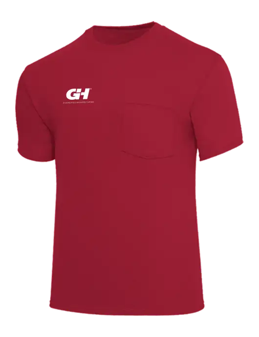 Core Blend Red Pocket T-Shirt w/G&H Logo