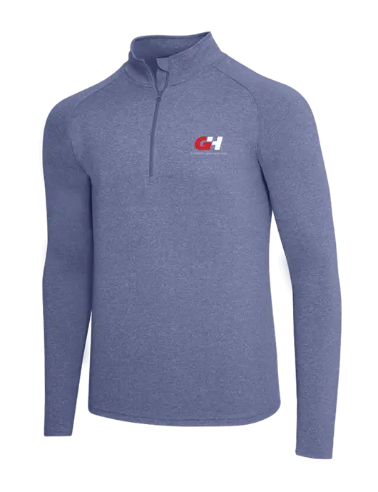 Navy Heather Sport Wick Stretch 1/4 Zip Pullover w/G&H Logo