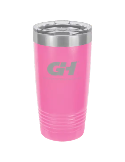 Polar Camel 20 oz Powder Coated Pink Vacuum Insulated Tumbler w/G&H Logo